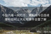 今日内幕一网打尽：黑料网今日连续爆料如何让大众对事件全面了解