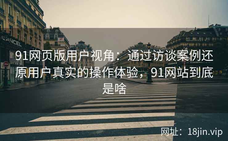 91网页版用户视角：通过访谈案例还原用户真实的操作体验，91网站到底是啥
