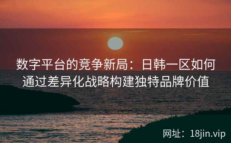 数字平台的竞争新局：日韩一区如何通过差异化战略构建独特品牌价值