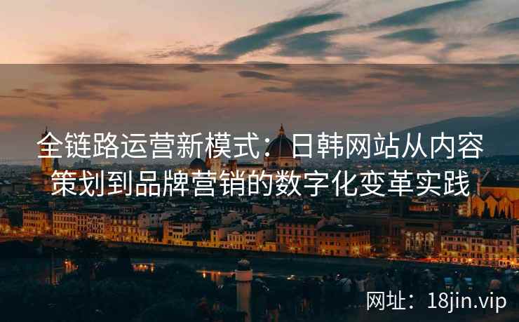 全链路运营新模式：日韩网站从内容策划到品牌营销的数字化变革实践