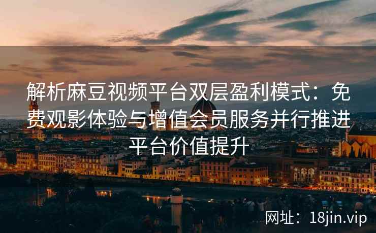 解析麻豆视频平台双层盈利模式：免费观影体验与增值会员服务并行推进平台价值提升